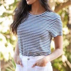 NWT Outerknown linen stripe tee